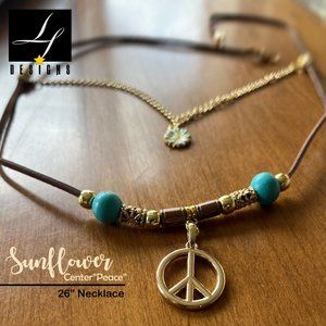 lf Designs: SUNFLOWER CENTER"PEACE" Necklace